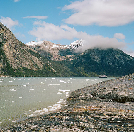 Hiking Pia Glacier - Rolleiflex MX-EVS on MV Australis